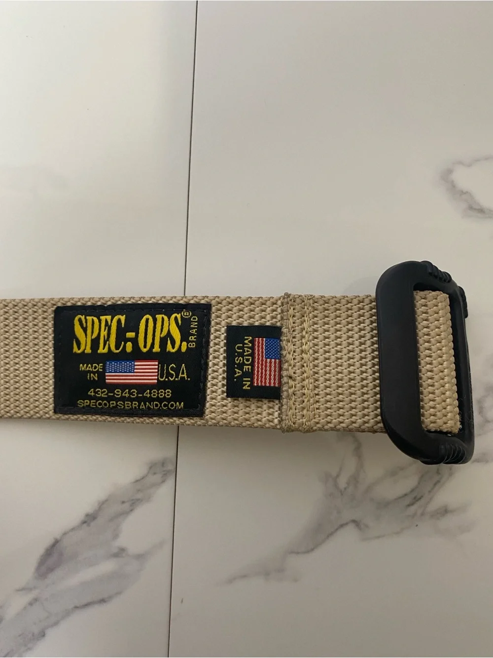 Spec-Ops Brand Belt Men Tan Nylon Tactical Web Duty Belt Military USA 42-44
